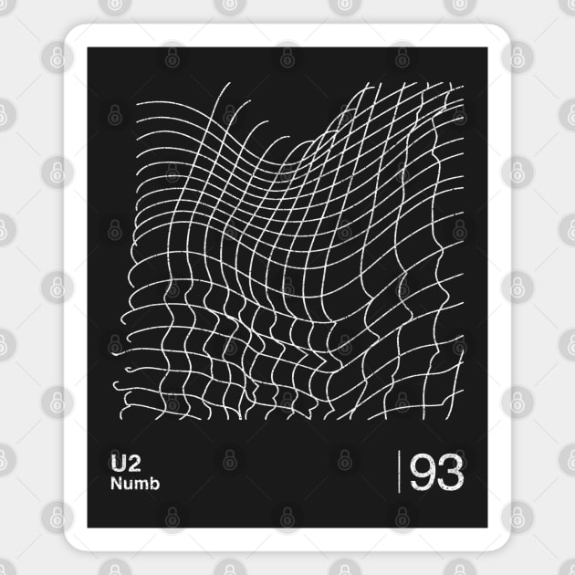 Numb U2 / Minimalist Graphic Design Fan Artwork Magnet by saudade